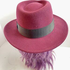 Pantropic LiteFelt Wool Fedora Hat S Burgundy